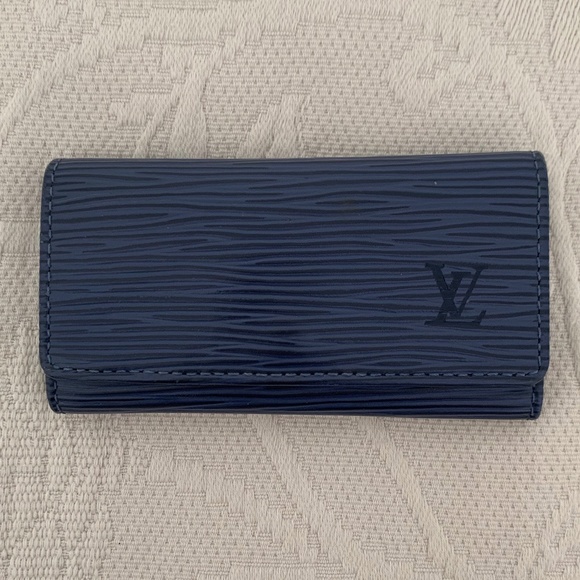 Louis Vuitton Other - Louis Vuitton Blue Epi Leather Key holder Card holder